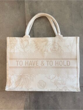 To Have & To Hold Floral Canvas Tote Bag